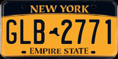 NY license plate GLB2771