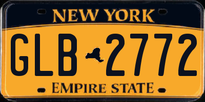 NY license plate GLB2772