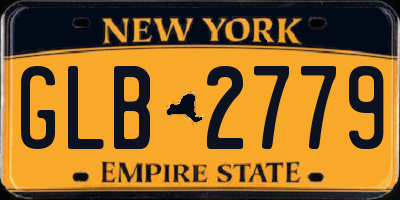 NY license plate GLB2779