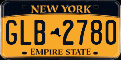NY license plate GLB2780