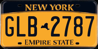 NY license plate GLB2787