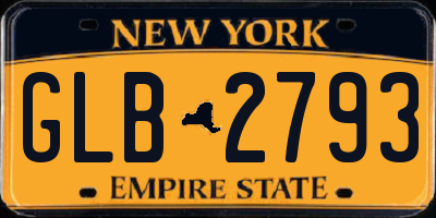 NY license plate GLB2793