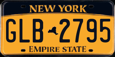 NY license plate GLB2795