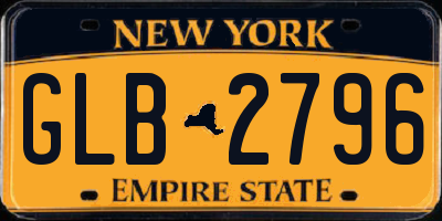 NY license plate GLB2796