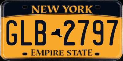NY license plate GLB2797
