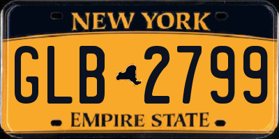 NY license plate GLB2799