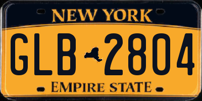 NY license plate GLB2804