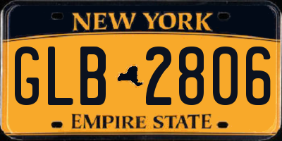 NY license plate GLB2806