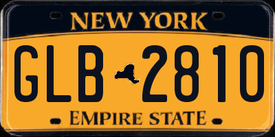 NY license plate GLB2810