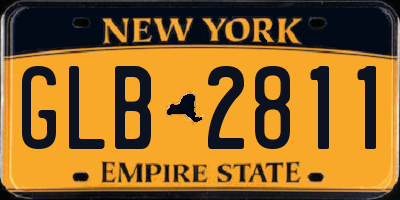 NY license plate GLB2811