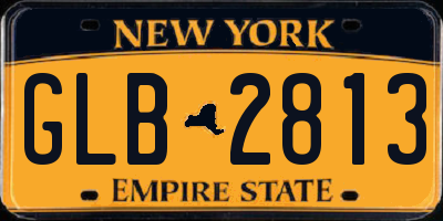 NY license plate GLB2813