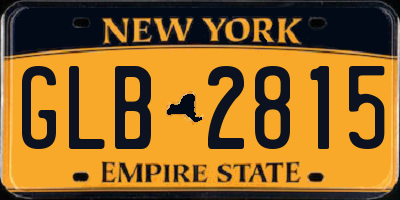 NY license plate GLB2815