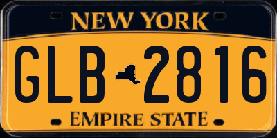 NY license plate GLB2816