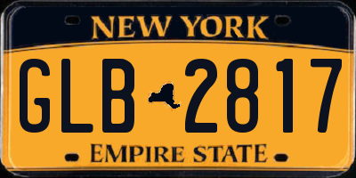 NY license plate GLB2817