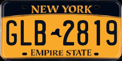 NY license plate GLB2819