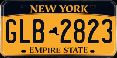 NY license plate GLB2823