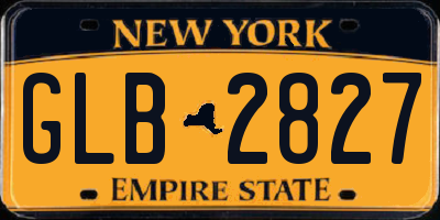 NY license plate GLB2827