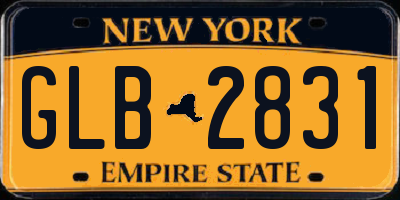 NY license plate GLB2831