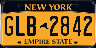 NY license plate GLB2842