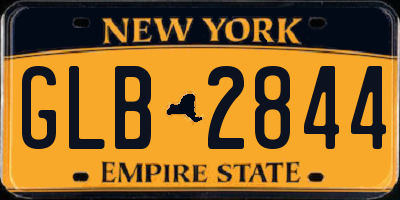 NY license plate GLB2844