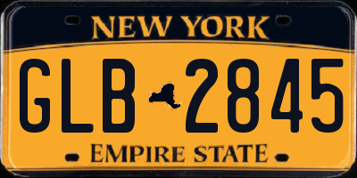 NY license plate GLB2845