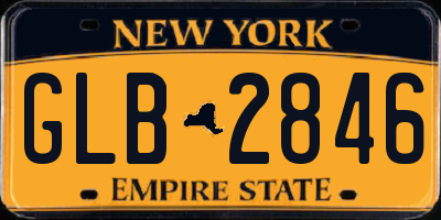 NY license plate GLB2846