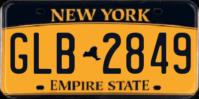 NY license plate GLB2849