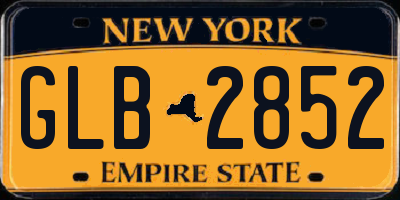 NY license plate GLB2852