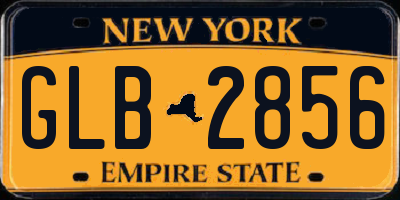NY license plate GLB2856