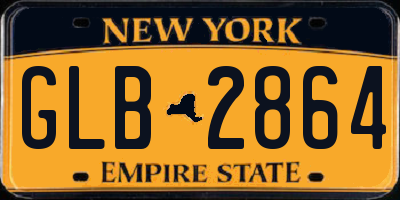 NY license plate GLB2864