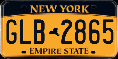 NY license plate GLB2865