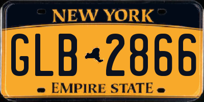 NY license plate GLB2866