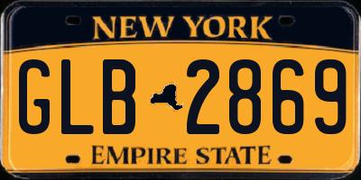 NY license plate GLB2869