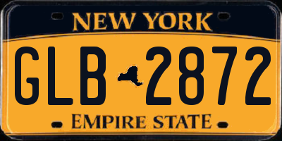 NY license plate GLB2872