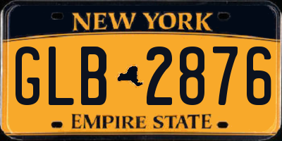 NY license plate GLB2876