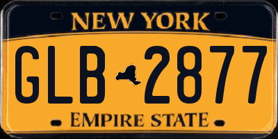 NY license plate GLB2877