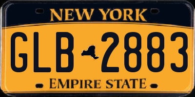 NY license plate GLB2883