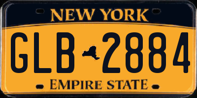 NY license plate GLB2884