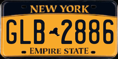 NY license plate GLB2886