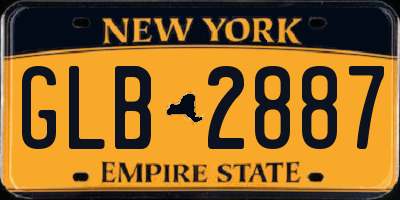 NY license plate GLB2887
