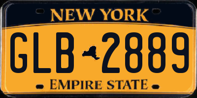 NY license plate GLB2889