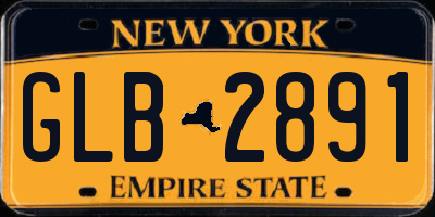 NY license plate GLB2891