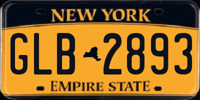 NY license plate GLB2893