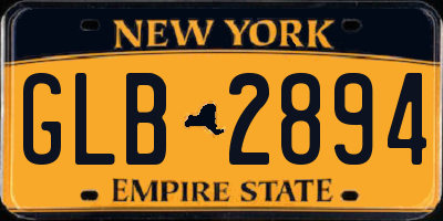 NY license plate GLB2894