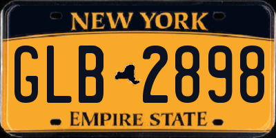NY license plate GLB2898
