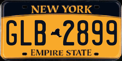 NY license plate GLB2899
