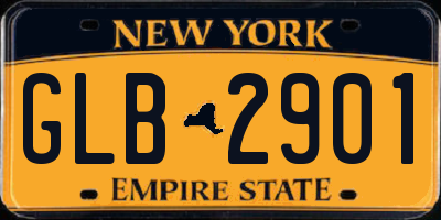 NY license plate GLB2901