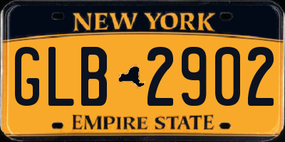 NY license plate GLB2902