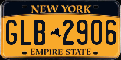 NY license plate GLB2906