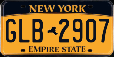 NY license plate GLB2907